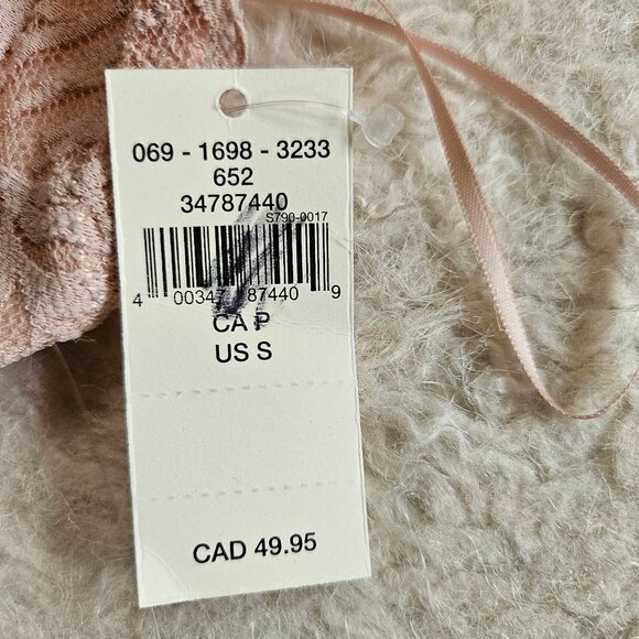 Aerie Women's Light Pink Firework Lace Padded Halter Bralette Size: S - Picture 6 of 8